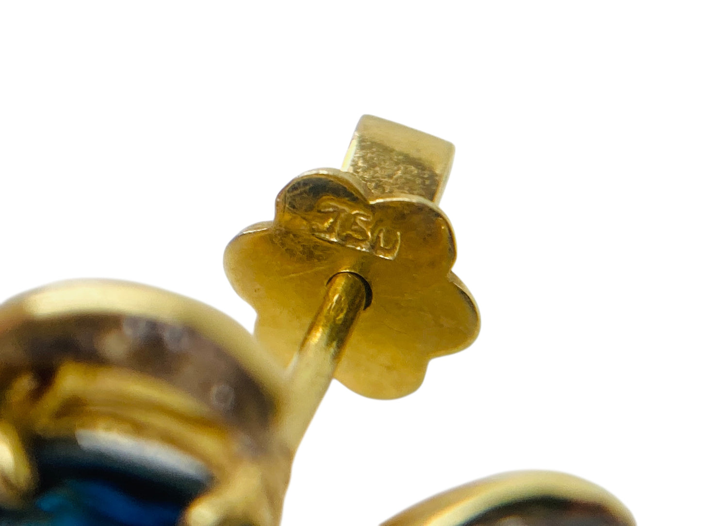 18ct Gold Sapphire & Diamond Earrings