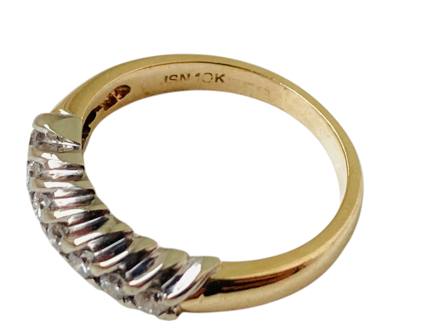 10ct Gold Seven-Stone Diamond Ring