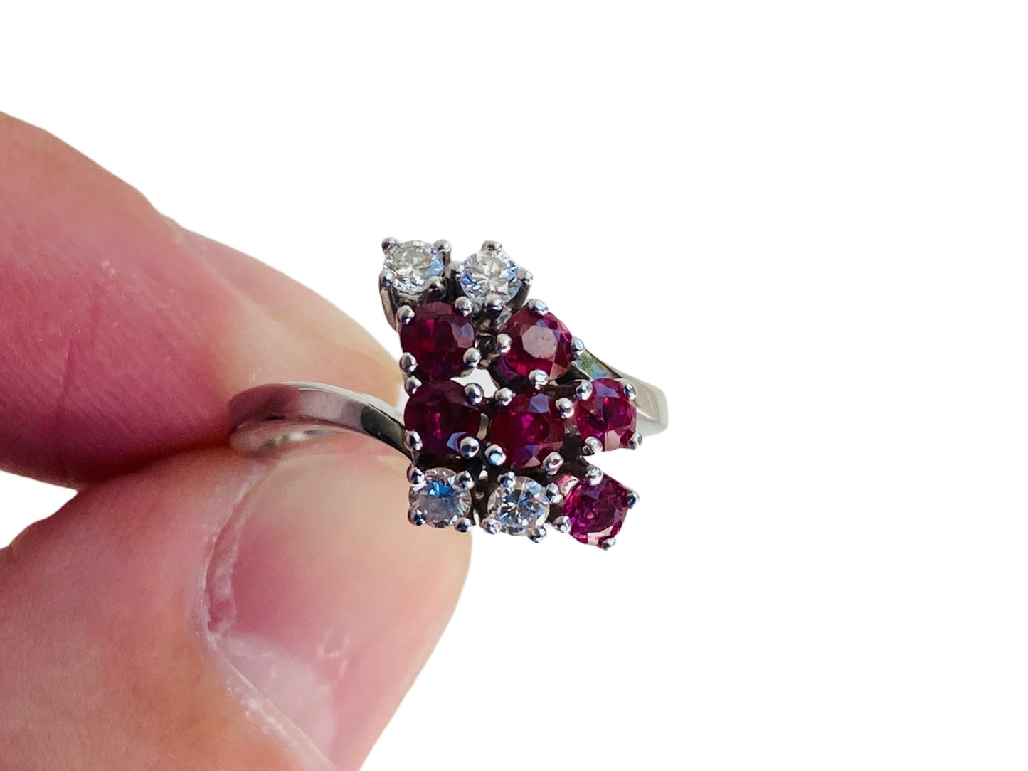 Vintage 14ct Gold Ruby & Diamond Ring