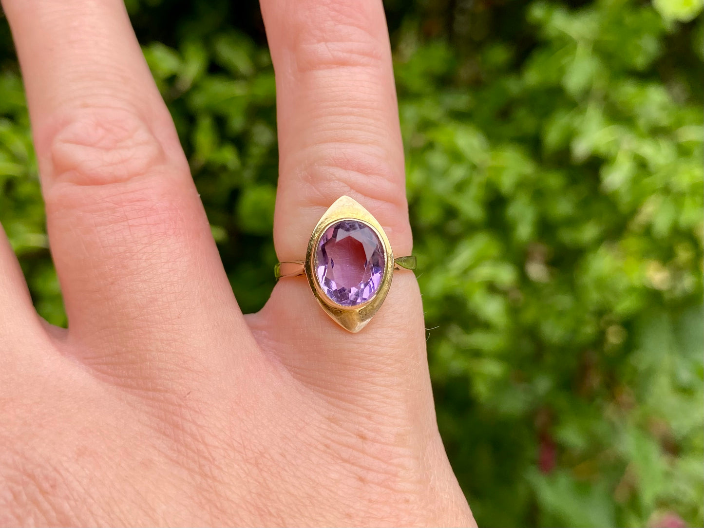 Vintage 9ct Gold Amethyst Ring