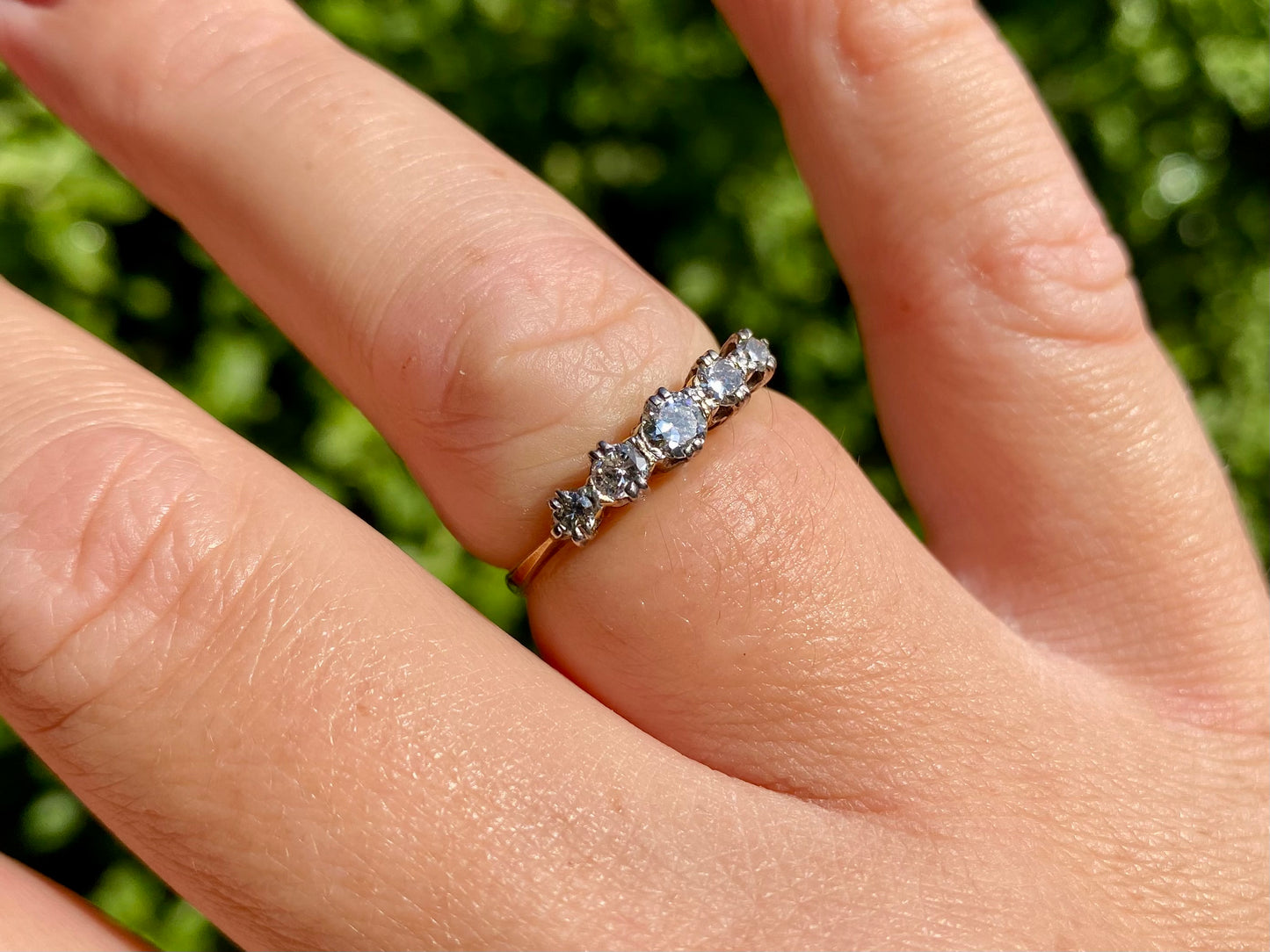 Antique 18ct Gold Five-Stone Diamond Ring