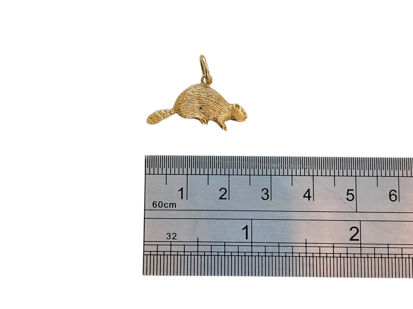 Vintage 10ct Gold Beaver Pendant or Charm