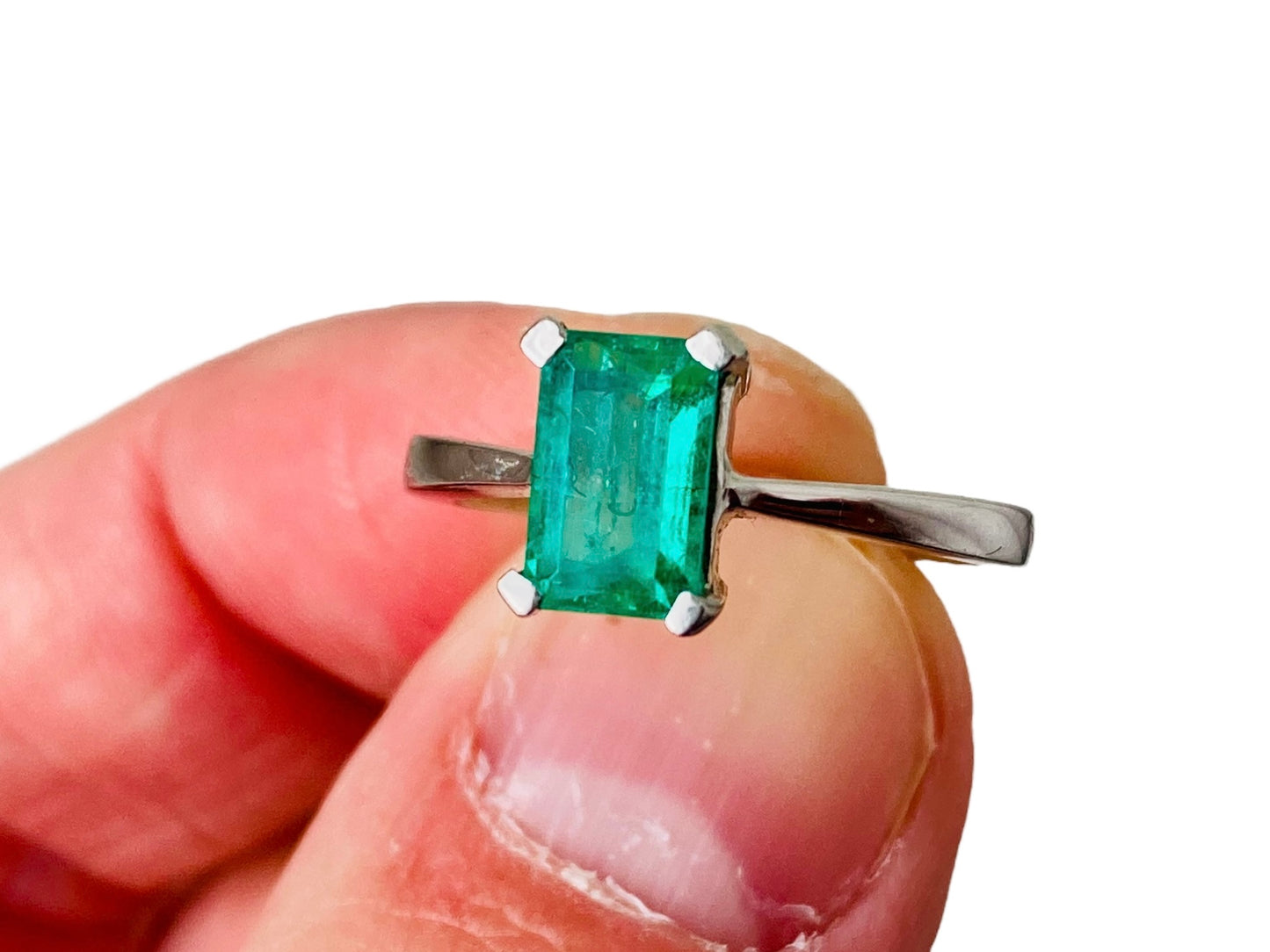 Platinum Emerald Ring