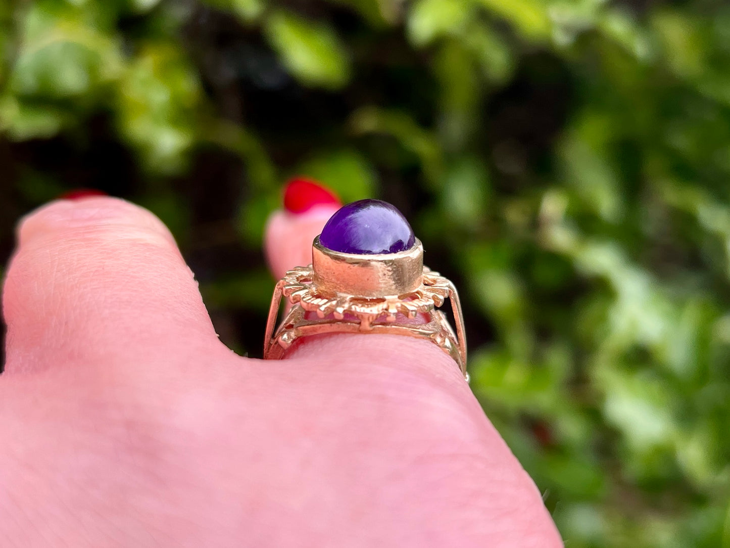 Vintage 9ct Gold Amethyst Ring