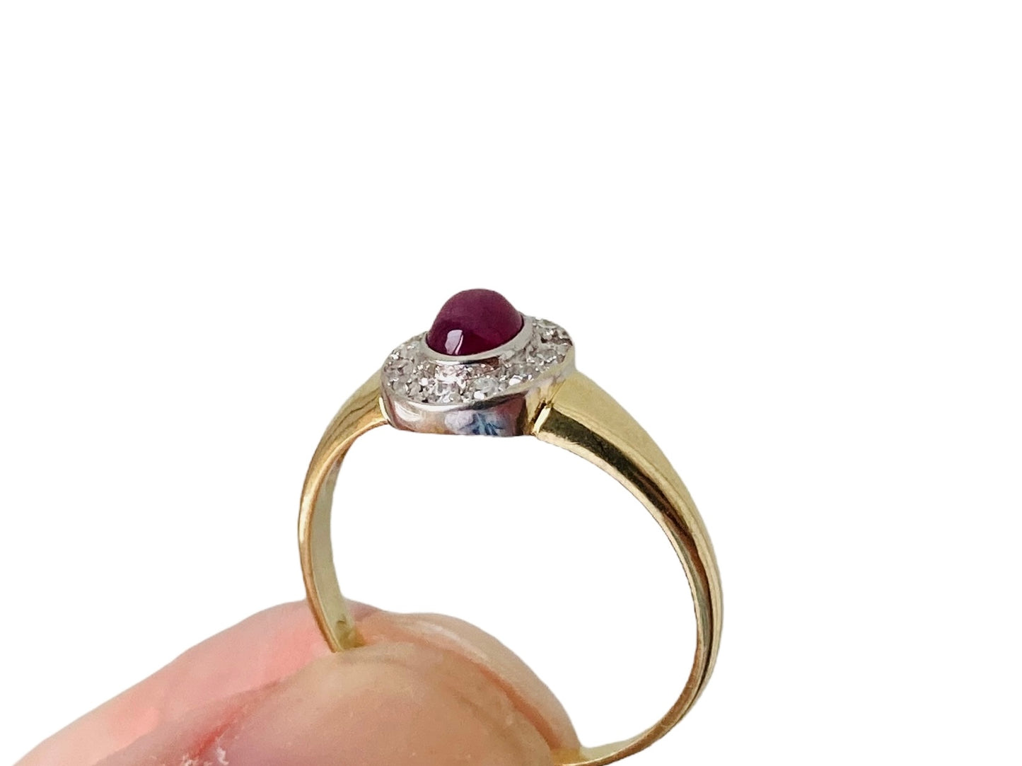 14ct Gold Ruby & Diamond Ring