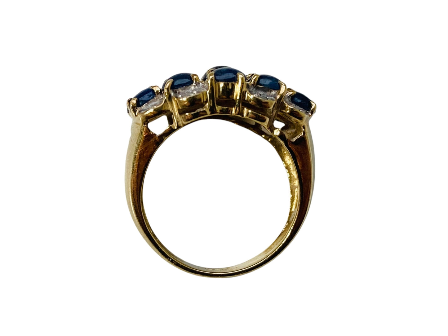 9ct Gold Sapphire & Diamond Ring