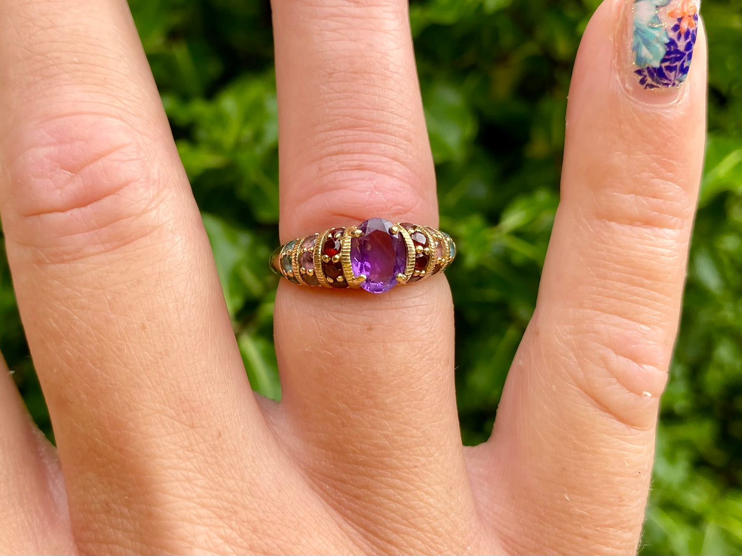 9ct Gold Multi-Gemstone Ring