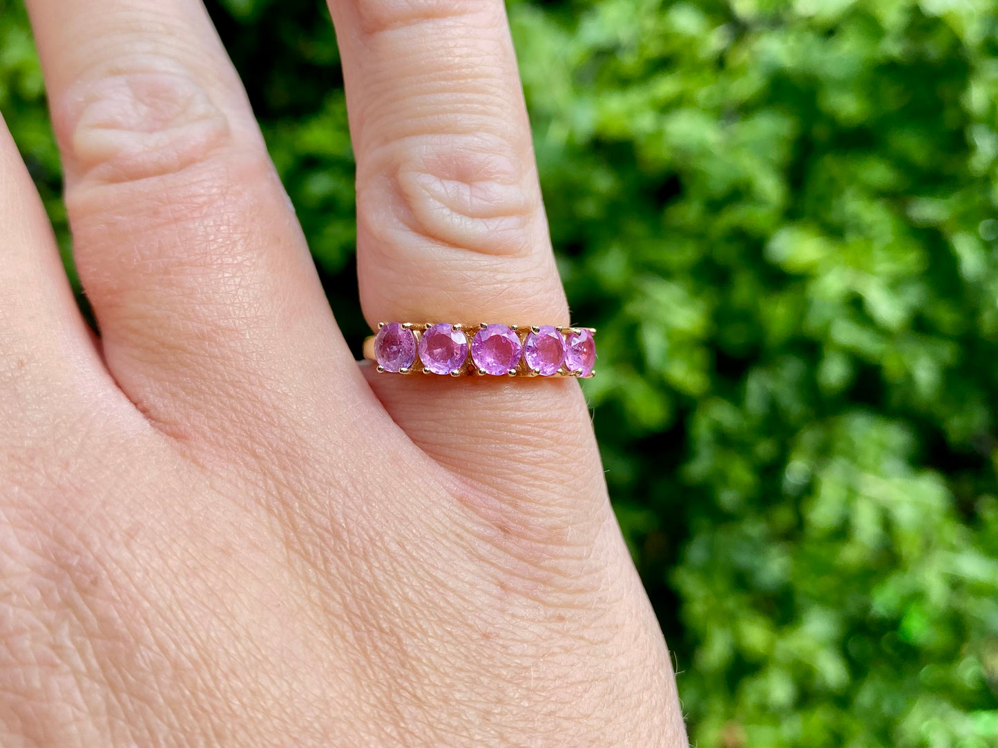 18ct Gold Pink Sapphire Ring