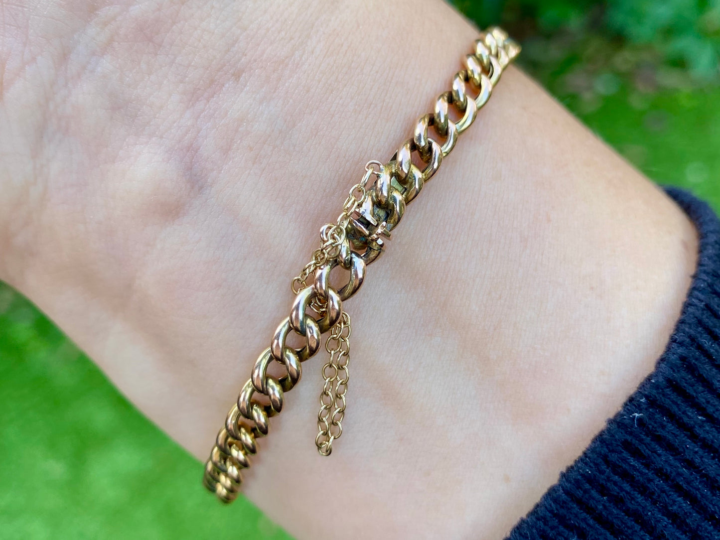 Antique 9ct Gold Ruby & Diamond Bracelet