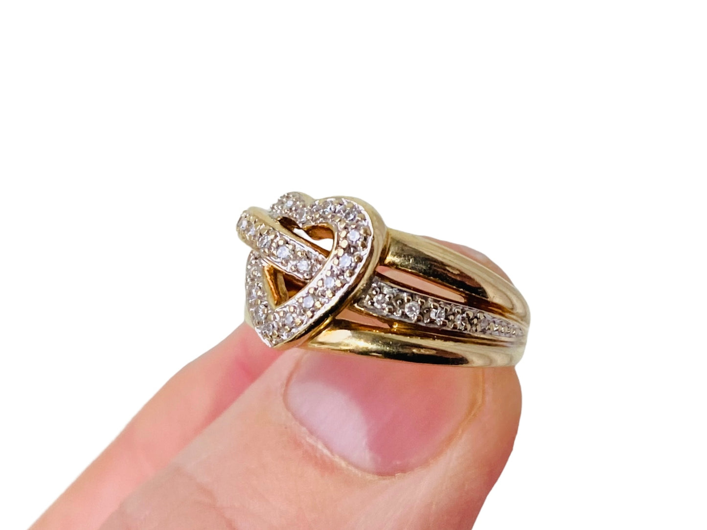 9ct Gold Diamond Heart Ring