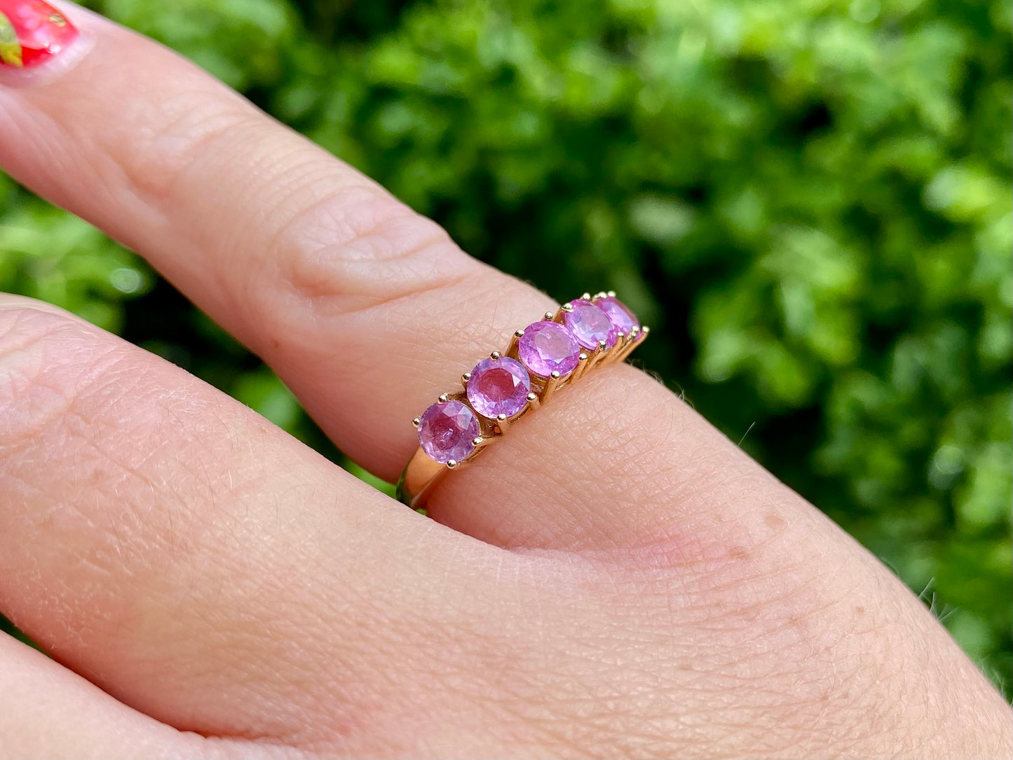 18ct Gold Pink Sapphire Ring