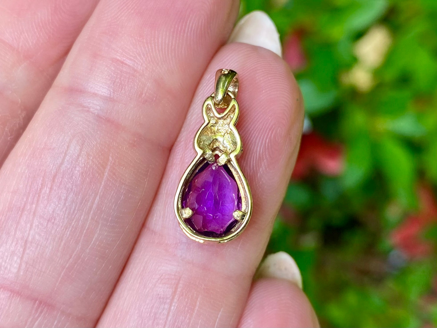 9ct Gold Amethyst Pendant