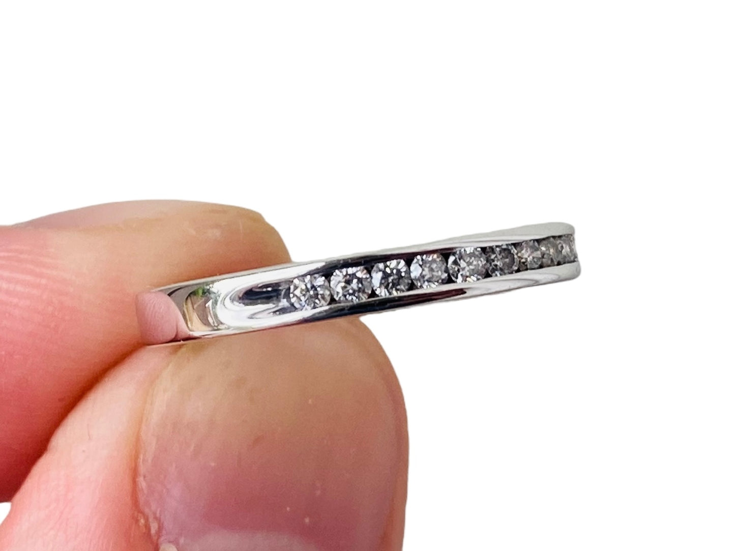 14ct Gold Ten-Stone Diamond Ring