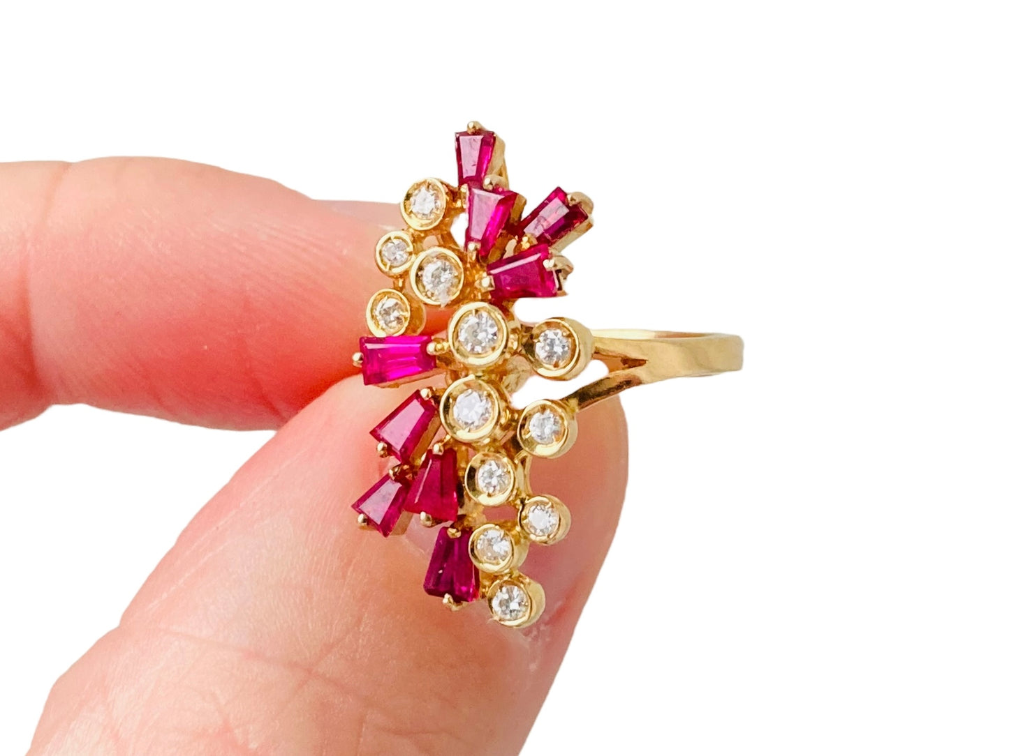 14ct Gold Ruby & Diamond Ring