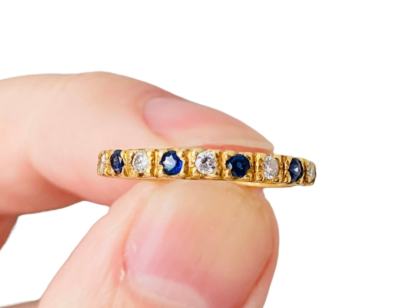 Vintage 18ct Gold Sapphire & Diamond Ring