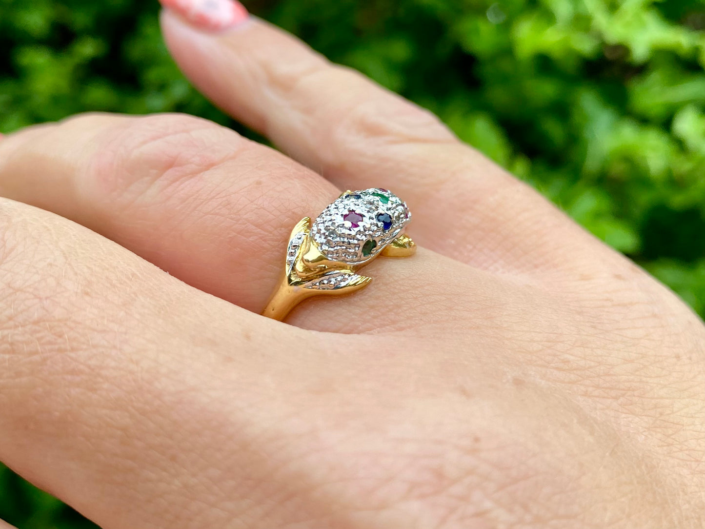 Vintage 18ct Gold Dolphin Ring