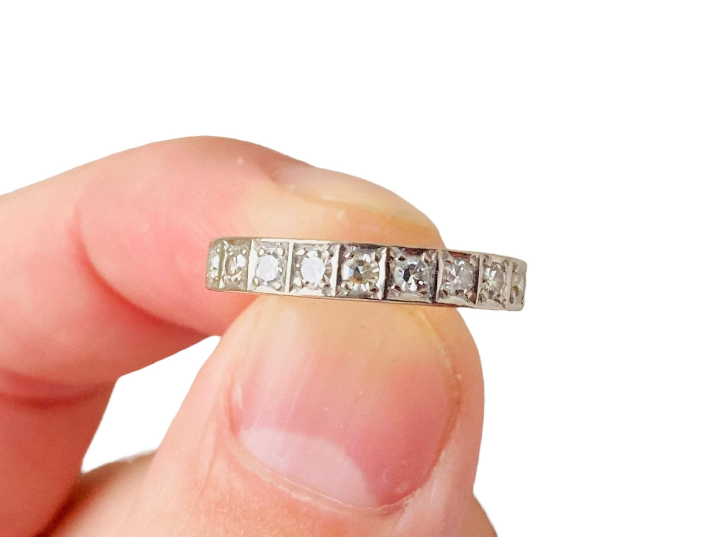 Vintage 18ct Gold Diamond Band Ring