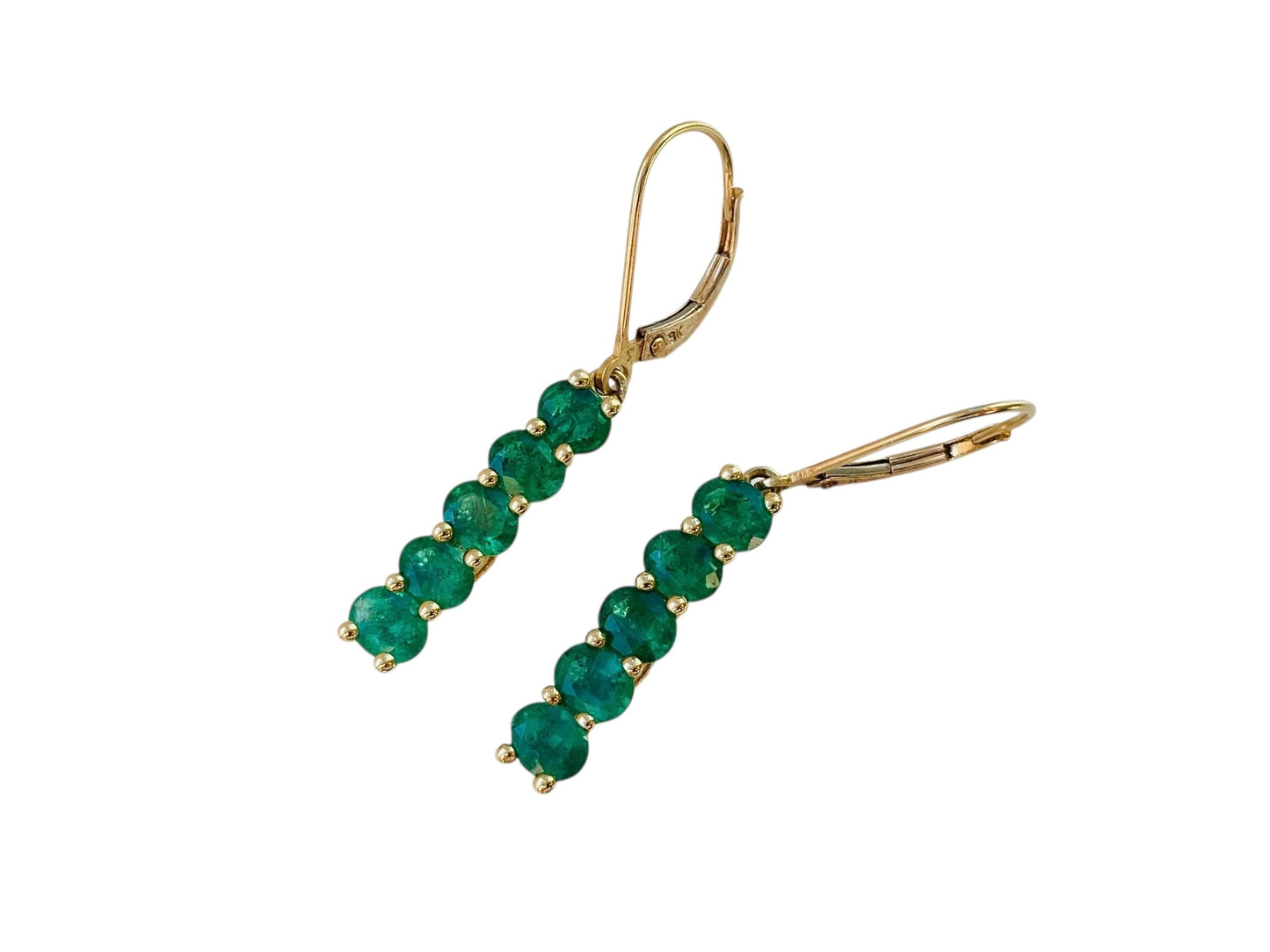 9ct Gold Emerald Earrings