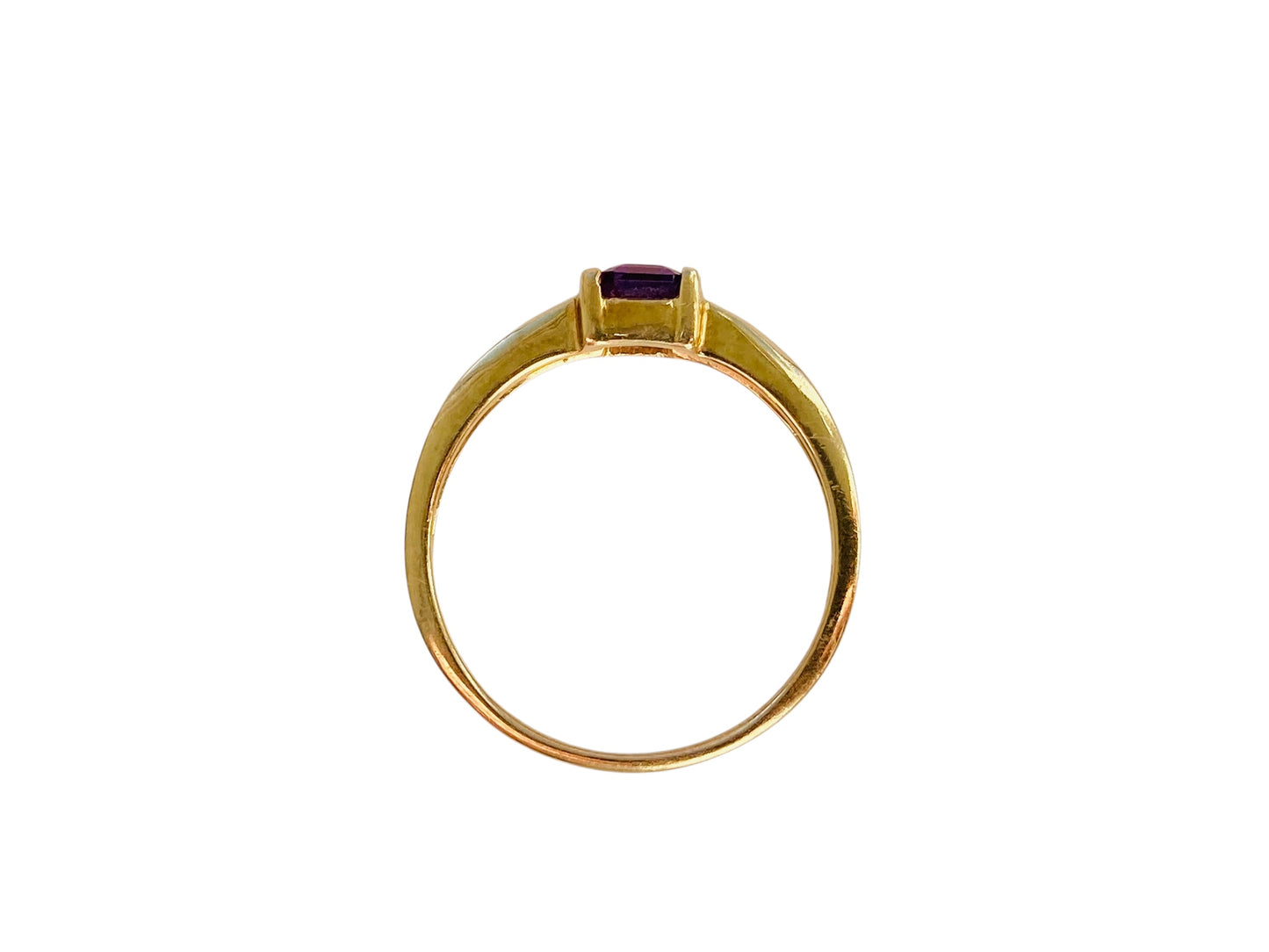 9ct Gold Amethyst & Diamond Ring