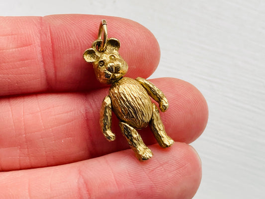 9ct Gold Articulated Bear Pendant