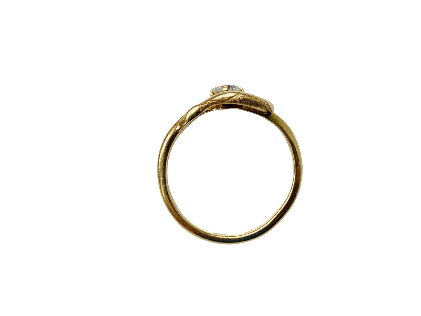 Vintage 18ct Gold Diamond Snake Ring