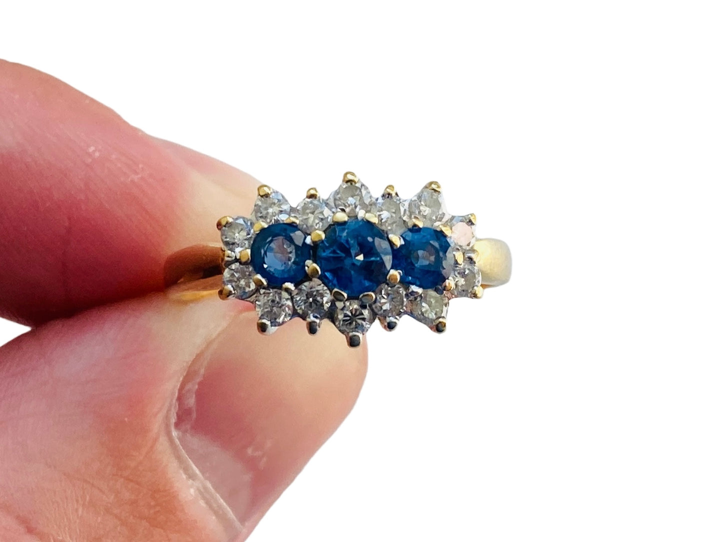 18ct Gold Sapphire & Diamond Ring