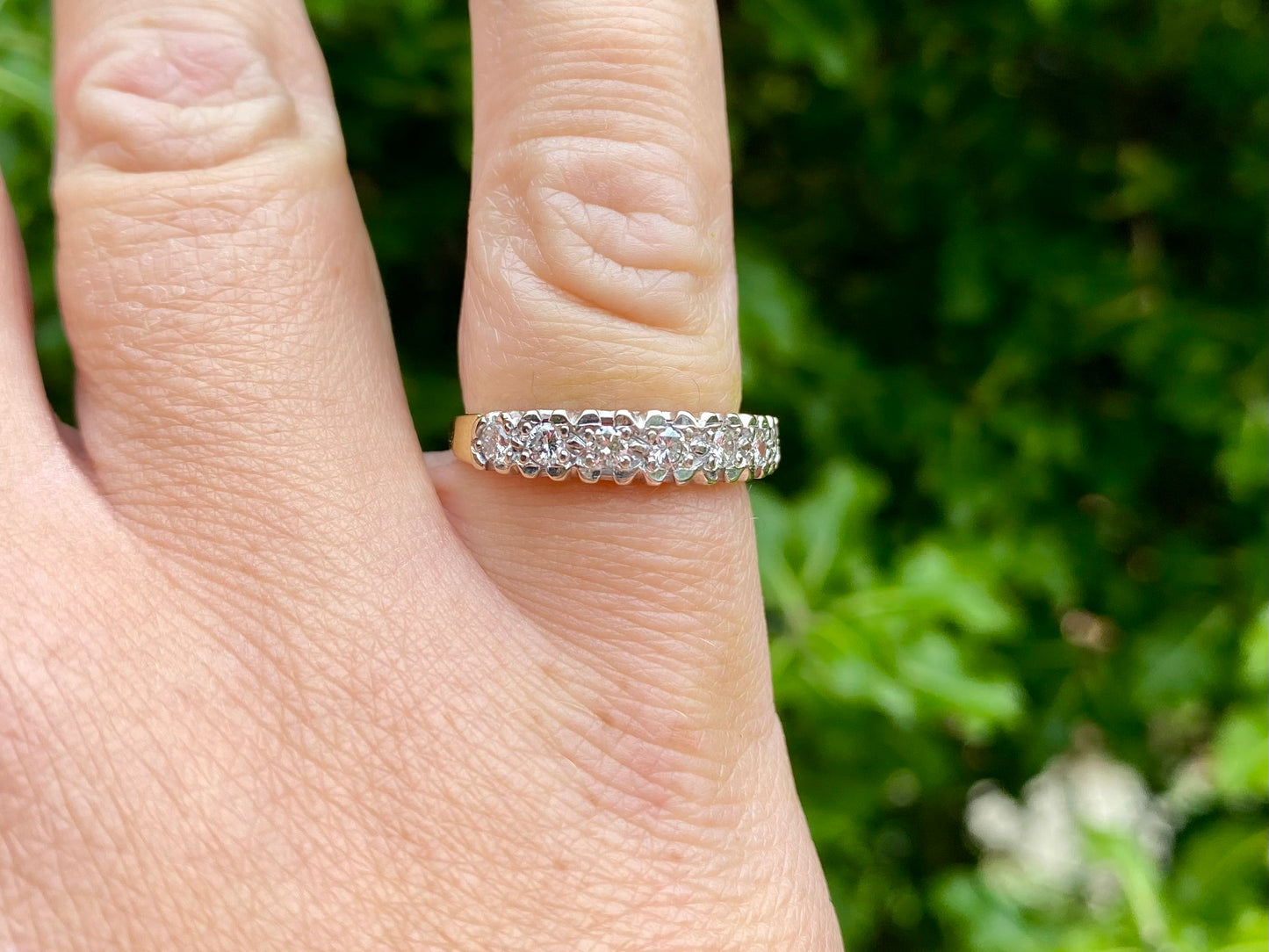 Vintage 18ct Gold Seven-Stone Diamond Ring