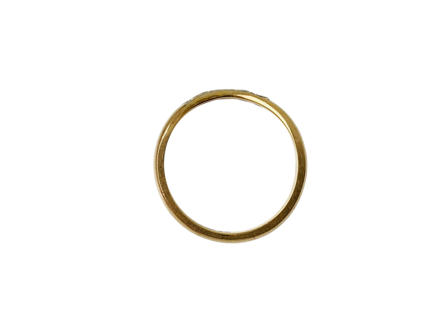 Vintage 9ct Gold Curved Diamond Ring