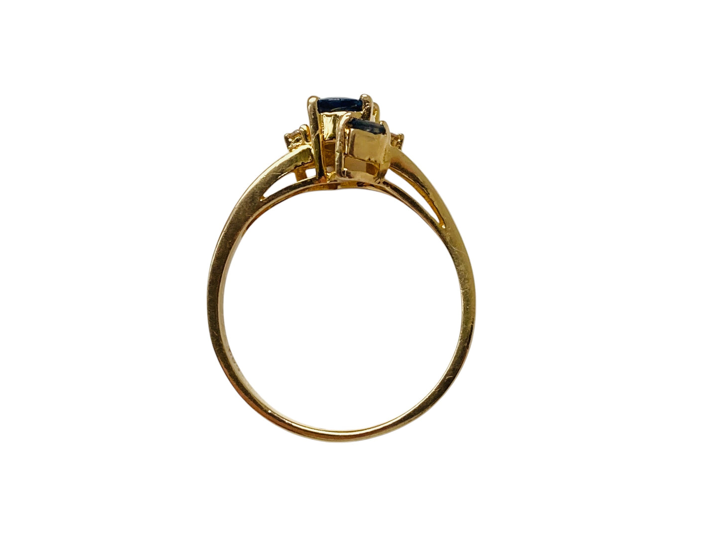 14ct Gold Sapphire & Diamond Ring