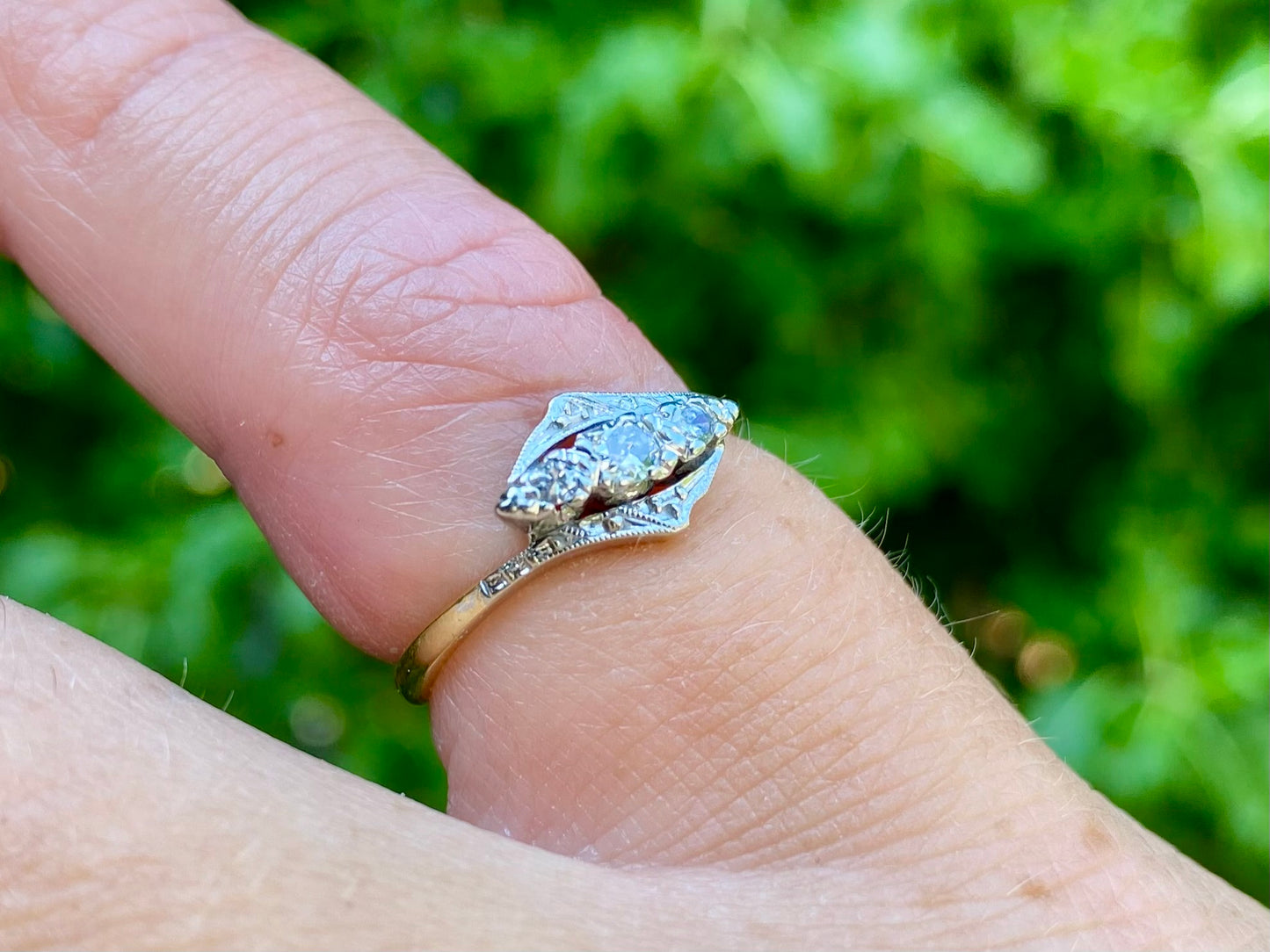 Antique 18ct Gold Diamond Ring