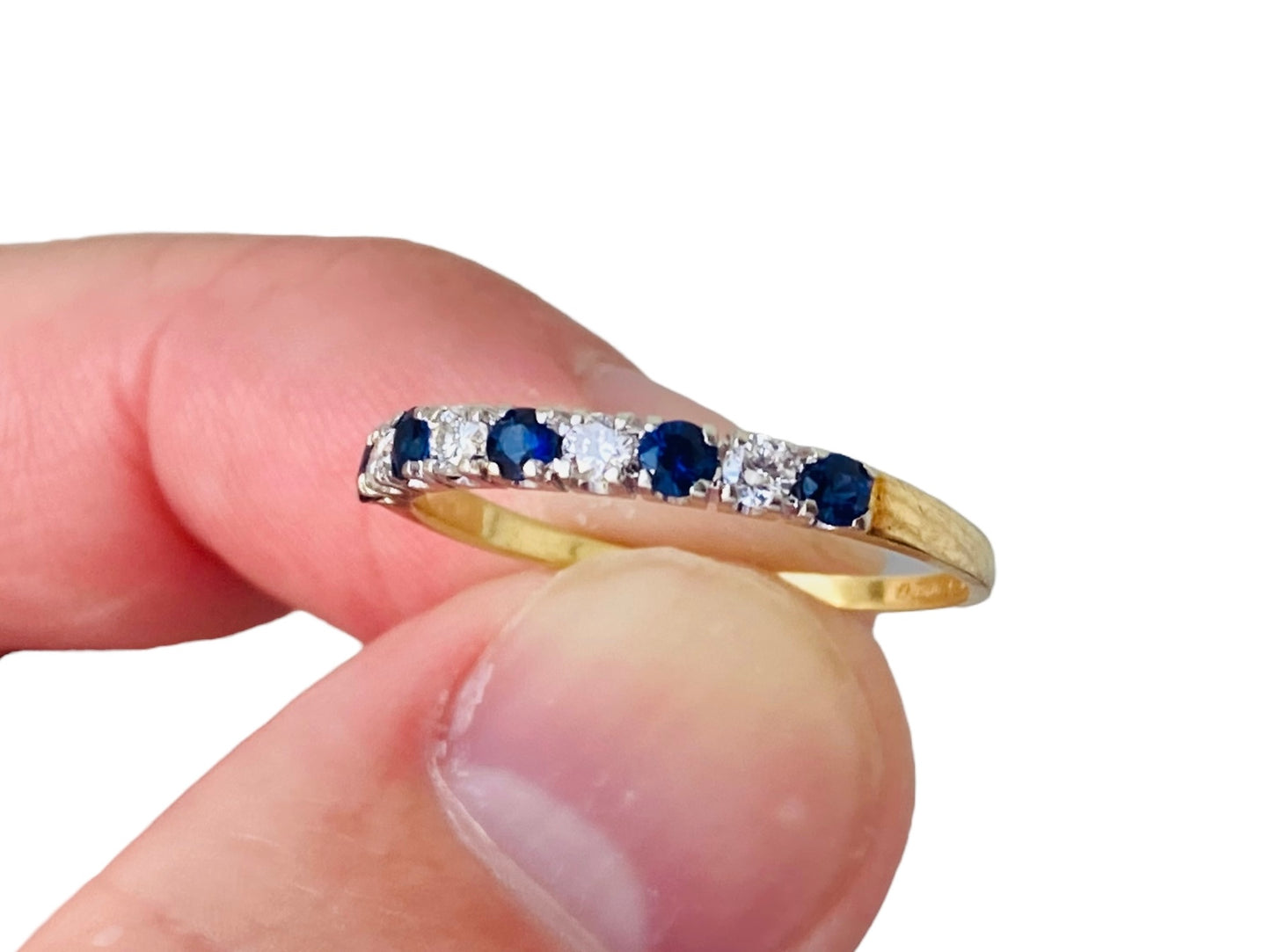 Vintage 18ct Gold Sapphire & Diamond Ring