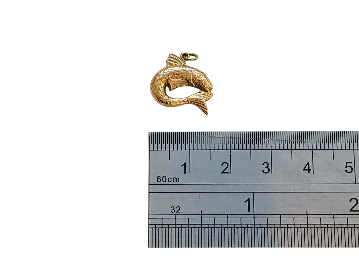 Vintage 9ct Gold Fish Pendant or Charm