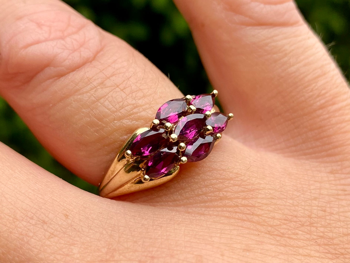 9ct Gold Rhodolite Garnet Ring