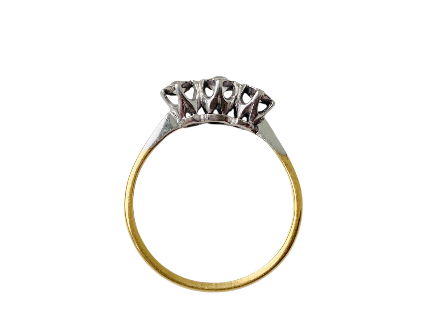 Antique 18ct Gold Three-Stone Diamond Ring