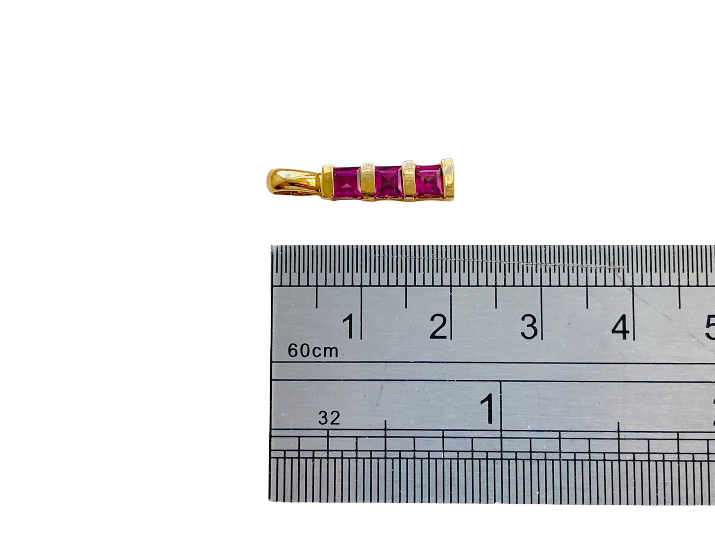 9ct Gold Rhodolite Garnet Pendant