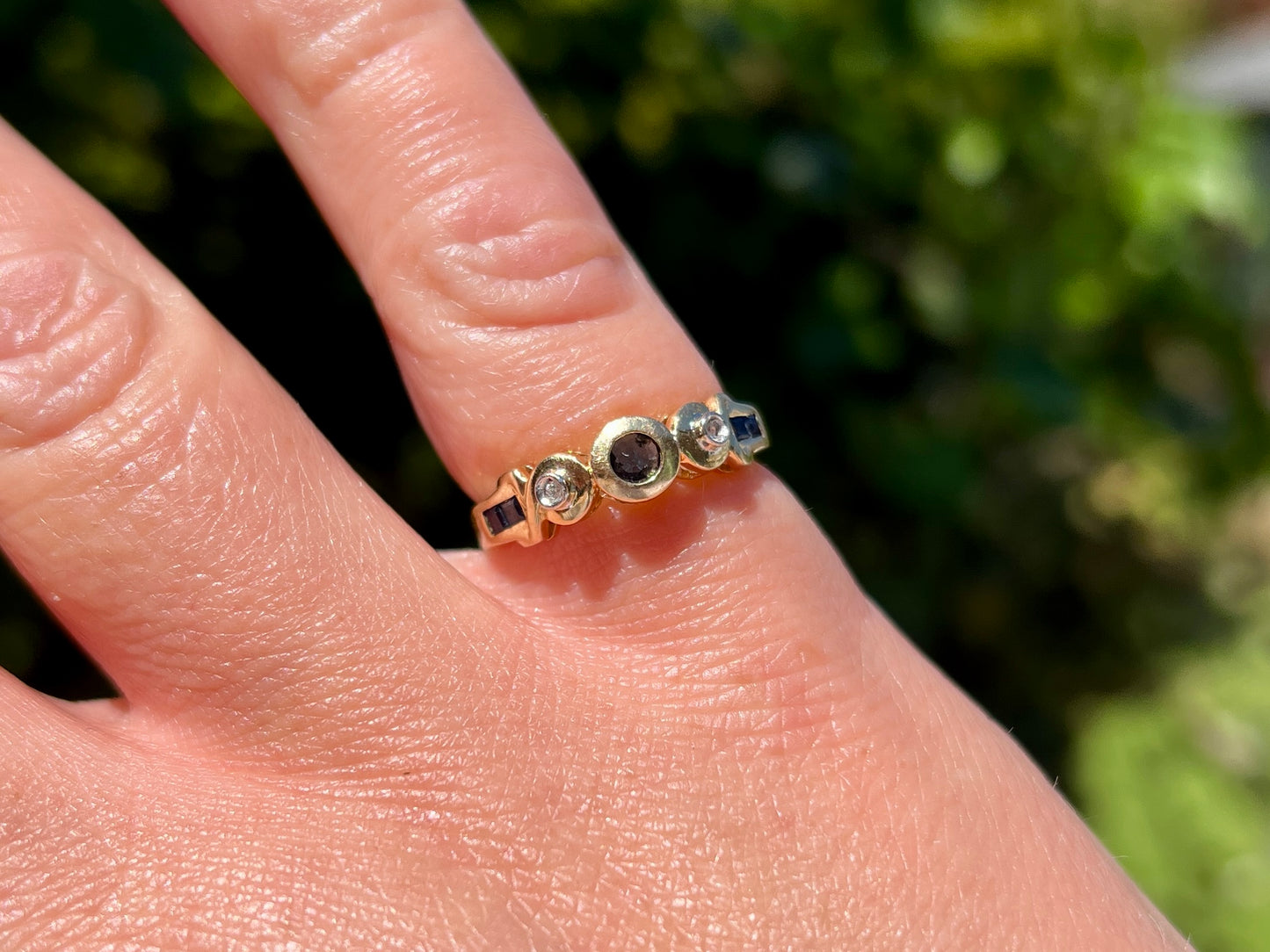 14ct Gold Sapphire & Diamond Ring