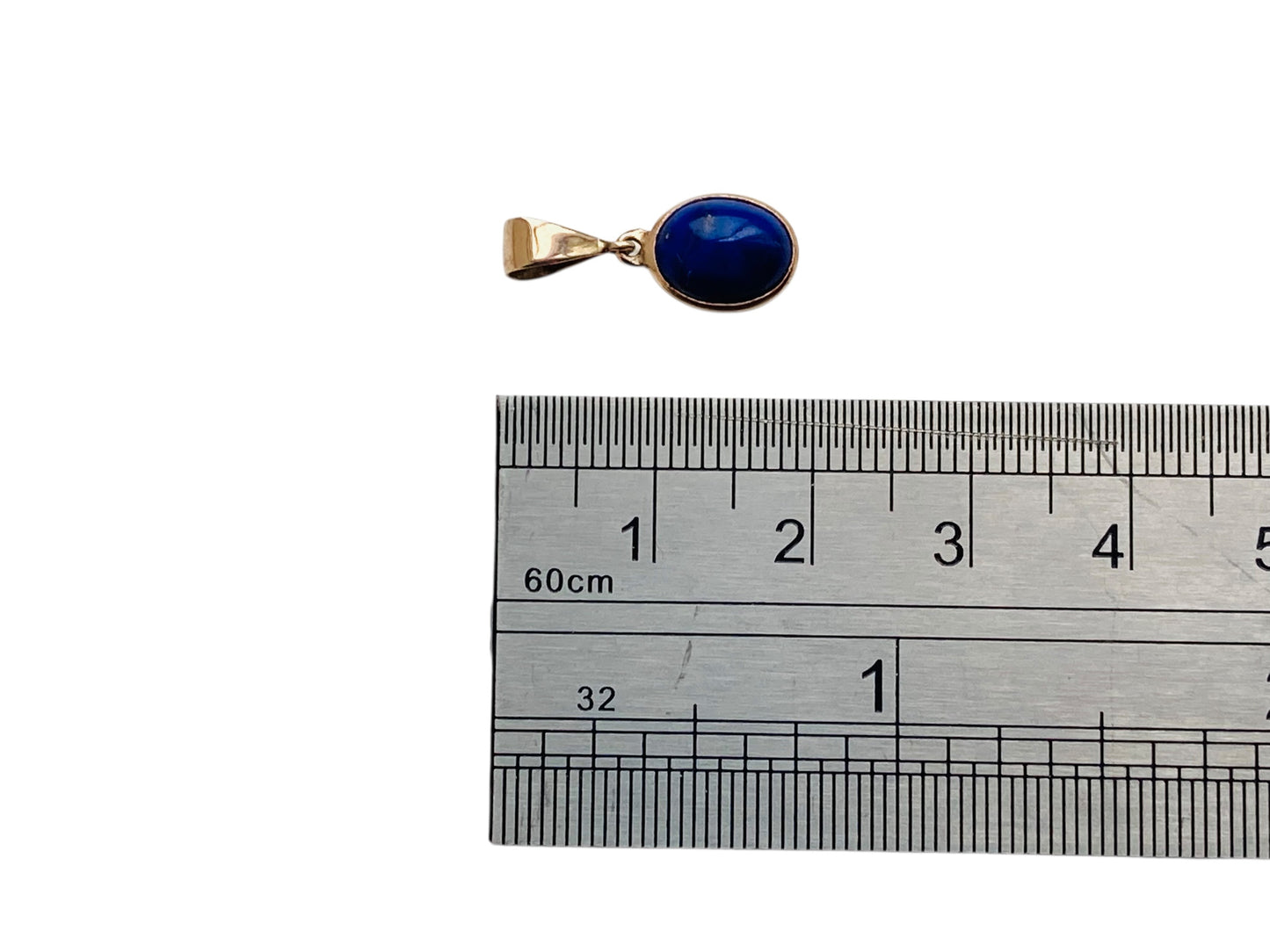 Vintage 9ct Gold Lapis Lazuli Pendant