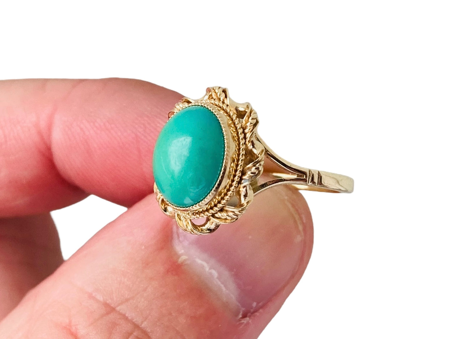 Vintage 9ct Gold Turquoise Ring