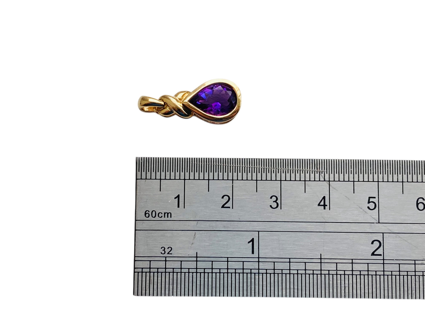 9ct Gold Amethyst Pendant