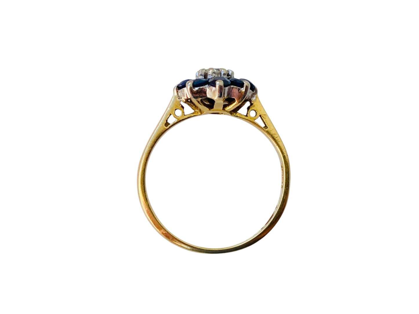 Vintage 18ct Gold Sapphire & Diamond Ring