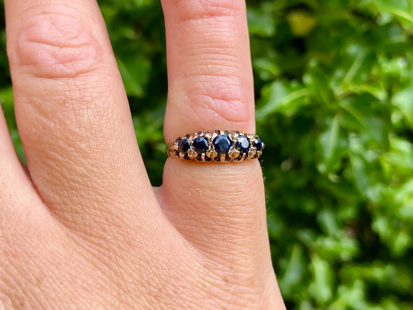 Vintage 9ct Gold Sapphire Ring