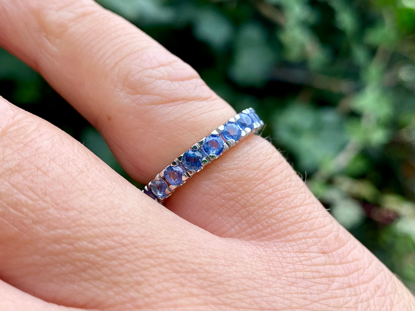 9ct Gold Sapphire Full Band Ring