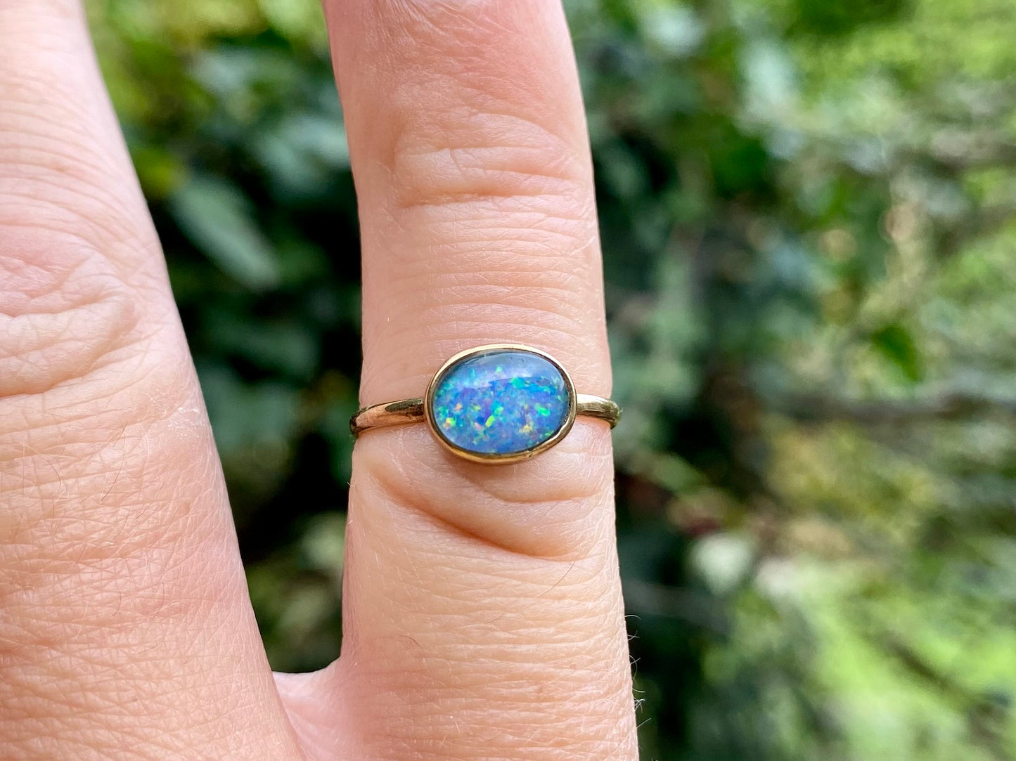 14ct Gold Opal Doublet Ring