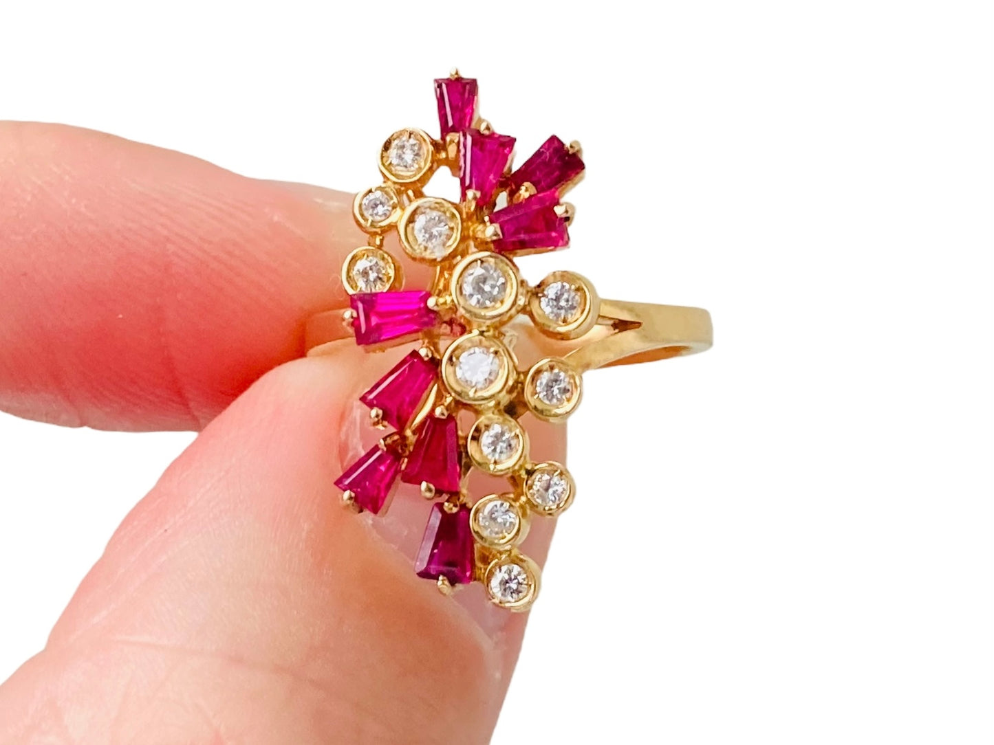 14ct Gold Ruby & Diamond Ring