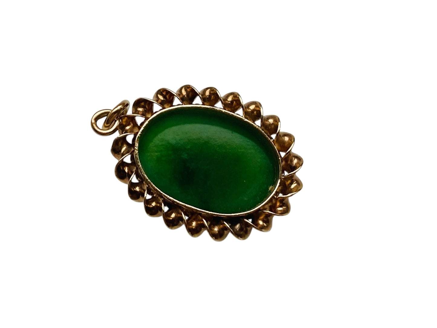 Vintage 9ct Gold Jade Pendant