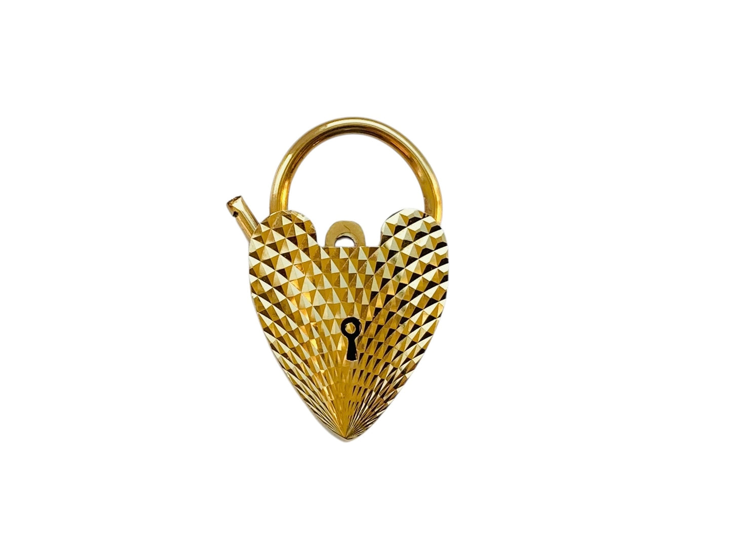 Vintage 9ct Gold Heart Padlock Clasp