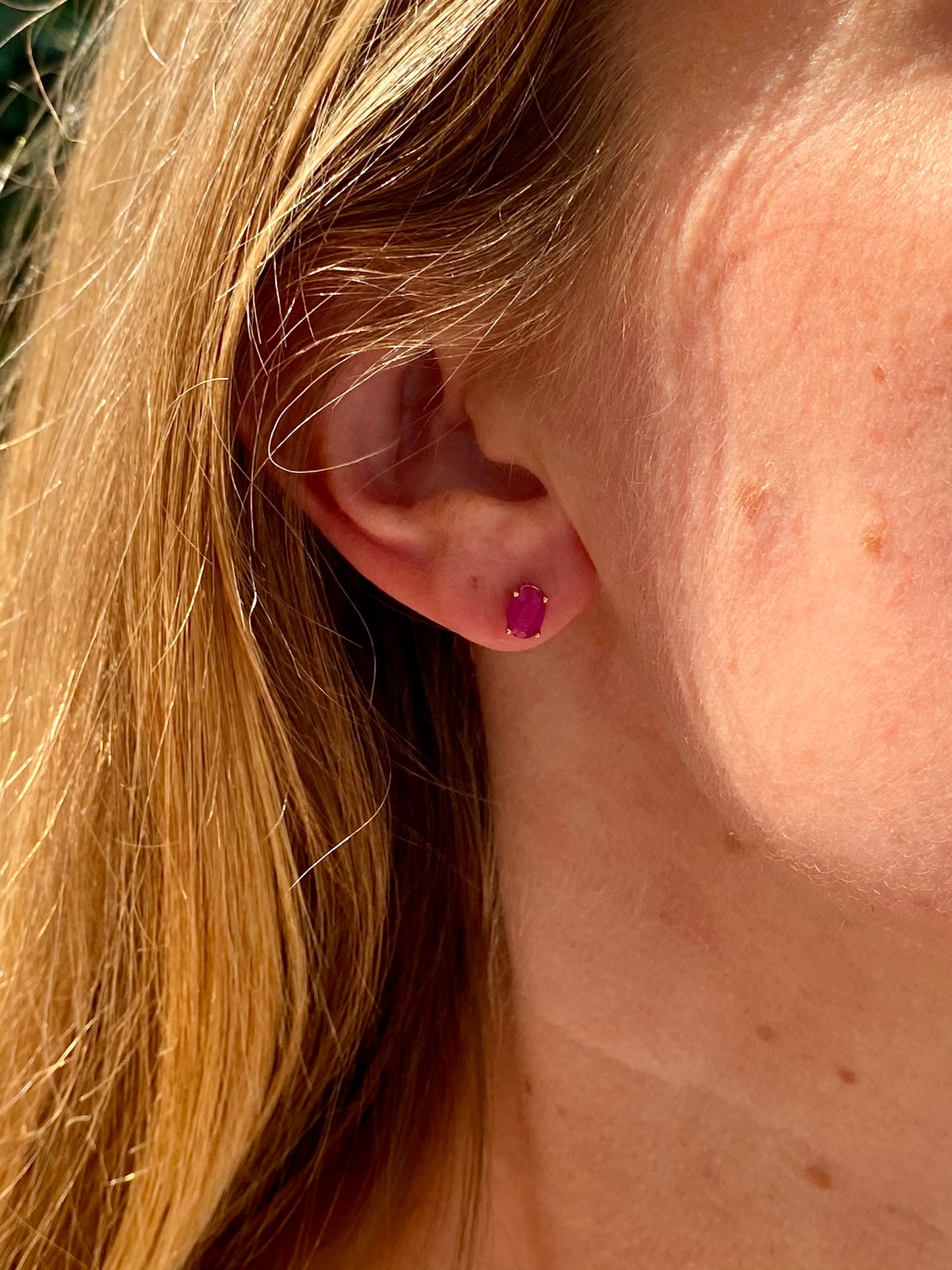 9ct Gold Ruby Earrings