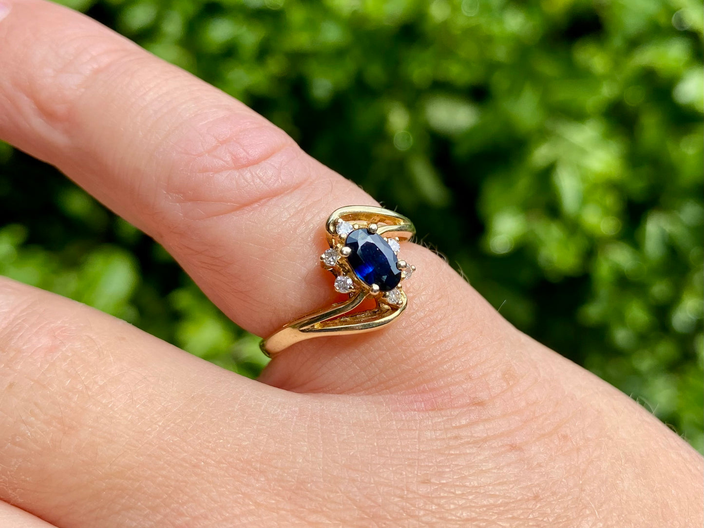 14ct Gold Sapphire & Diamond Ring