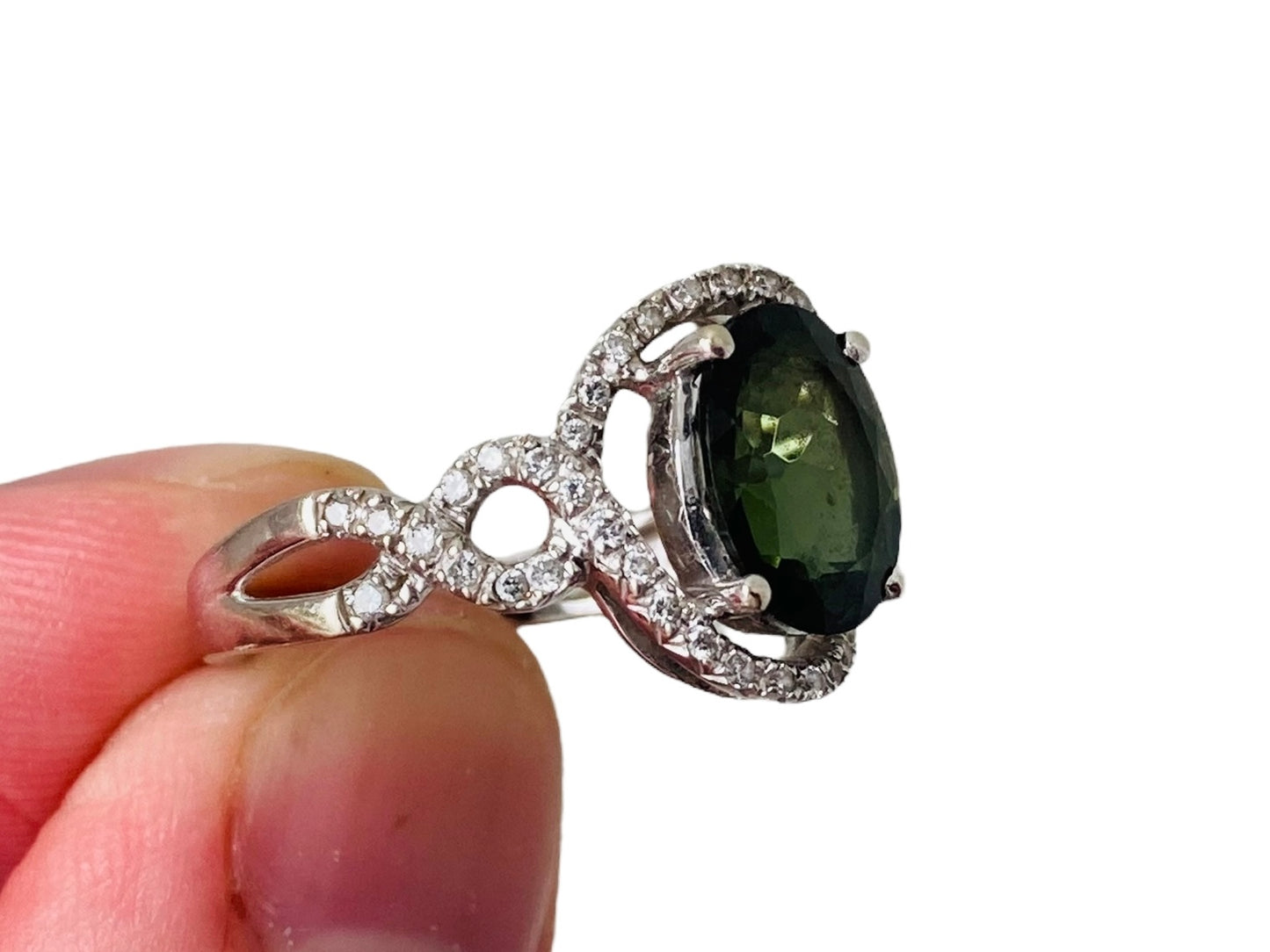 14ct Gold Tourmaline & Diamond Ring
