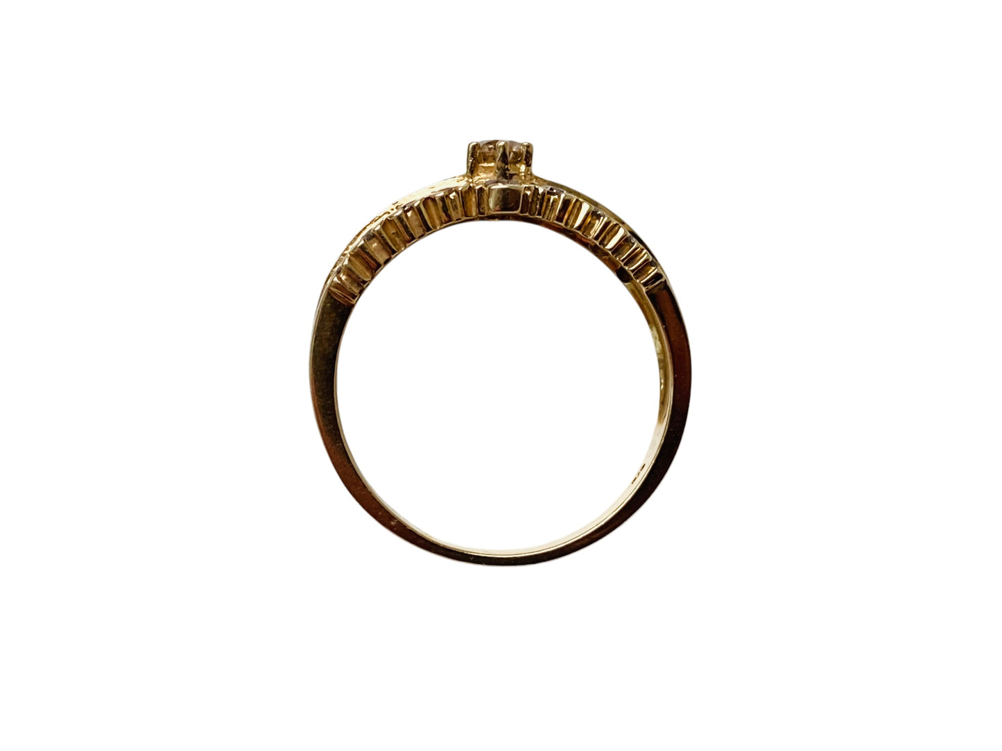 9ct Gold Champagne & White Diamond Ring
